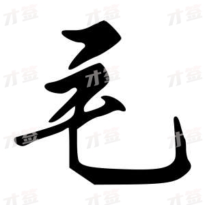 创作者是字里行间的毛的行书写法